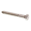 Hex Lag Sws, 3/8 In X 3 In, Grd 18-8 Ss, Package Of 15