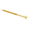 Wood Sws, Fh, Phil Dr, #10 X 3 In, Solid Brass, Package Of 25