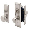 Segal Mortise Lk Set, Satin Nkl. Left , 2-1/2in Bset, Surface Mt.