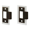 Make 2 Fit 1-3/8in 1-3/4in, Fix-A-Latch Srk Plate Rpr Kit, Stmp Stl, Bronze