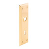 Defender Security Vintage Dr Escutcheon Trim Plates, 2-7/32in X 7in, Brass Stl