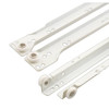 Drawer Slides , Bottom Mount , 20" Set , 19-3/4" , White