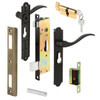 Sec Screen Or Storm Dr Lever Set, Contemporary, Black, Key