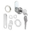 Cabinet Lk, 5/8in, W/ Stl Cams, Chrm, Key Different, Y11 Key