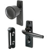 Tulip Knob Latch, 1-3/4in Mting Holes, Black