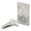 Jamb Bracket W/Plate, 2-1/2in X 4-1/16in, Stl Constrt, Mill