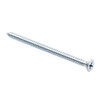 Sheet Metal Screws, Flat Hd, #10 X 3in, Zc Steel, Package Of 25
