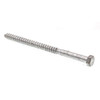 Hex Lag Screws, 3/8in X 6in, A307 Galv Steel, Package Of 15