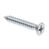 Sheet Metal Screws, Phil Dr, #10 X 1-1/4in, Zc Steel, Package Of 75
