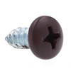 Sheet Metal Screws, #10 X 1/2in, Zc Steel W/ Brown Hd, Package Of 25