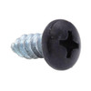 Sheet Metal Screws, #10, Zc Steel W/ Black Hd, Package Of 25