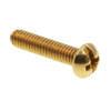 Machine Screws, Rd Hd, #8-32 X 3/4in, Brass, Package Of 100