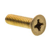 Machine Screws, Flat Hd, Phil Dr, Brass, Package Of 50