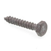 Hex Lag Screws, 1/4in X 1-1/2in, A307 Galv Steel, Package Of 100