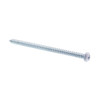 Sheet Metal Screws, #8 X 3in, Zc Steel W/ White Hd, Package Of 25
