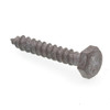 Hex Lag Screws, 1/4in X 1-1/2in, A307 Galv Steel, Package Of 25