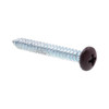 Sheet Metal Screws, #10, Zc Steel W/ Brown Hd, Package Of 25