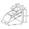 Balance Top Sash Guide, 1-3/16 Top X 1-1/16 Bottom X 2-3/64" Length, Black