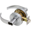 Dexter C1000 Cylindrical Storeroom Lock Curved Lever Less Sfic Satin Chrome
