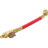 Jb Industries 6" Red Charging Hose With Shut Off Ball Valve