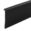 Shower Door Bottom Sweep Strip, Vinyl Construction, Black