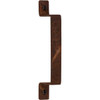 Delaney Hardware Barn Door Handle Weathered Rust, Flat Square
