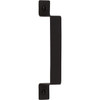 Delaney Hardware Barn Door Handle Black , Flat Square