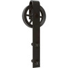 Delaney Hardware Barn Door 5000 Series 8ft Black, Wagon Wheel