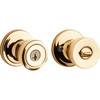 Kwikset Abbey Polished Brass Vestibule Keyed Entry Door Knob With Smartkey Security