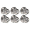 Shield Security Ball Turn Button Privacy Door Knob In Stainless Steel 6-Pack