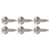 Shield Security Straight Turn Button Privacy Door Lever In Stainless Steel 6-Pack