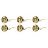 Shield Security Wave Keyless Passage Door Lever In Bright Brass 6-Pack