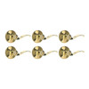 Shield Security Wave Turn Button Privacy Door Lever In Bright Brass 6-Pack