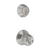 Shield Security Round Single Cylinder Deadbolt Lock And Entry Door Knob (Satin Stainless Steel)