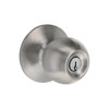 Shield Security Ball Kw1 Keyed Entry Door Knob In Stainless Steel
