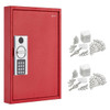 Adir Office 60-Key Steel Hd Digital Lock Key Cabinet Red W/100 Key Tags