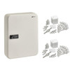 Adir Office Steel Heavy-Duty 30-Key Cabinet W/Comb Lock White W/100 Key Tag