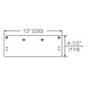 Yale Top Rail Drop Plate, 689 Painted Aluminum Finish