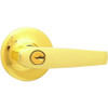 Kwikset Kingston Polished Brass Keyed Entry Door Lever
