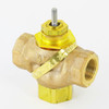Schneider Valve Globe 3 Way Mixing 3/4" Npt 7.5 Cv Bronze Body Brass Trim