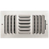Truaire 12 In X 6 In 3 Way Stamped Curved Blade Wall/Ceiling Register