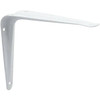 8 In. X 10 In. Stamped Steel Shelf Brackets (White) (2-Pack)