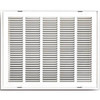 Truaire 20 In. X 14 In. Stamped Hinged Return Air Filter Grille (White)