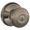 Schlage 1.4 In F-Series Lock F40 Privacy Georgian Knob (Antique Pewter)