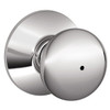 Schlage F-Series Lock F40 Privacy Plymouth Knob (Bright Chrome)
