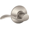 Schlage F-Series Lock F10 Passage Accent Lever Style Satin Nickel