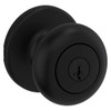 Kwikset Cove Matte Black Keyed Entry Door Knob With Smartkey Security
