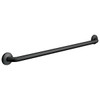 Asi American Specialties Inc. Grab Bars Snap Flange 24 In. Length Matte Black