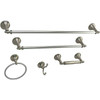 Kingston Brass Naples 5-Piece Bathroom Accessory Set (Brushed Nickel)