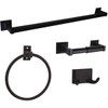 Design House Millbidge Modern 4-Piece Bath Hardware Set (Matte Black)